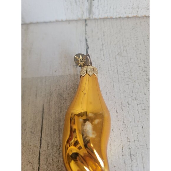 Radko large gold glass spiral ornament Xmas vintage - Picture 5 of 11